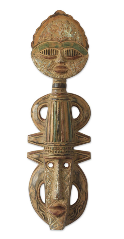 African wood mask, 'Akuaba' - African wood mask