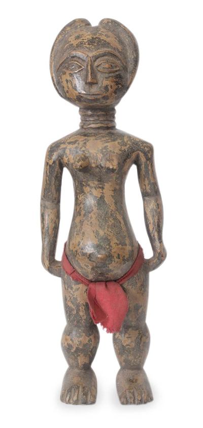 Wood sculpture, 'Ashanti Woman' - Wood sculpture