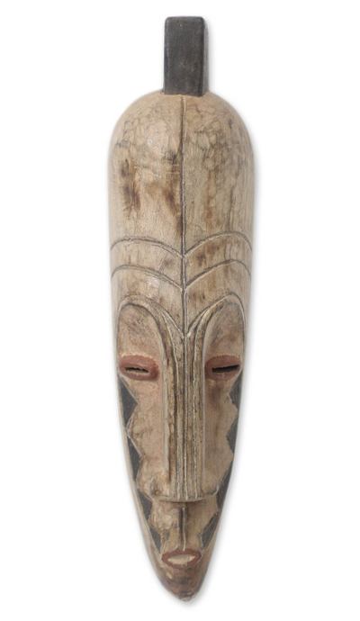 African wood mask, 'Dance' - Ivory Coast Wood Mask