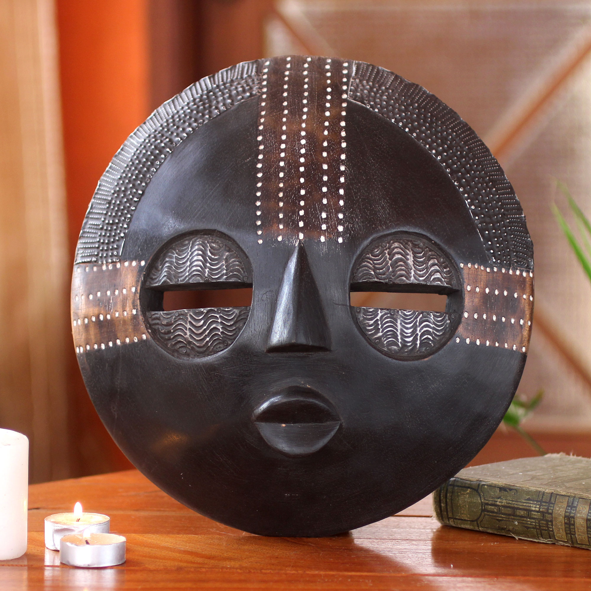 UNICEF Market | African wood mask - Kokobene Luck