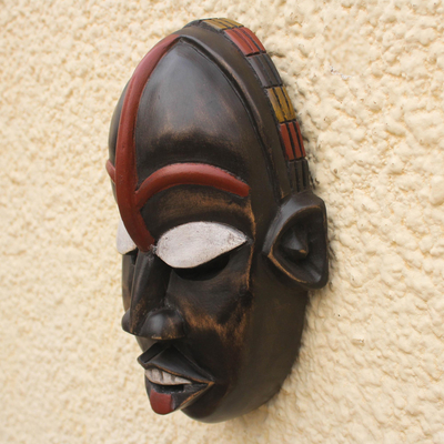 Ghanaian wood mask, 'African Ghost' - African wood mask