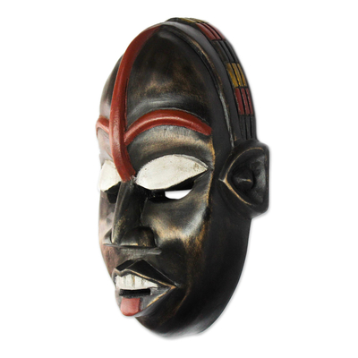 Ghanaian wood mask, 'African Ghost' - African wood mask