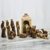 Holzkrippe, 'Geschenk der ghanaischen Könige' (14 Stück) - Krippenfiguren-Holzskulptur aus Ghana (14-teilig)