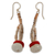 Agate and ceramic dangle earrings, 'Odopa' - Agate and ceramic dangle earrings (image 2a) thumbail