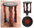 Wood accent table, 'Ancestral Faces' - Handcrafted Wood End Table (image 2) thumbail