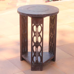 Wood side table, 'African Endurance' - Wood side table