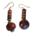 Bull horn dangle earrings, 'Colors of Joy' - Bull horn dangle earrings