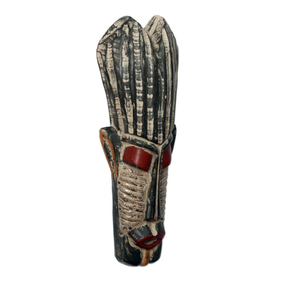 Cameroon wood mask, 'Judicial Authority' - African Cameroonian Wood Mask