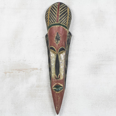 Máscara de madera africana - Máscara única de madera de burkina faso
