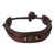 Men's leather wristband bracelet, 'Brown Standout' - Men's Modern Leather Wristband Bracelet (image 2a) thumbail