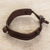 Men's leather wristband bracelet, 'Brown Standout' - Men's Modern Leather Wristband Bracelet (image 2b) thumbail