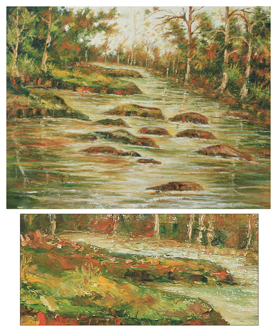 'Streamside' - Landscape Impressionist Painting