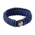 Men's wristband bracelet, 'Blue and Black Amina' - Men's Wristband Bracelet from Africa (image 2b) thumbail