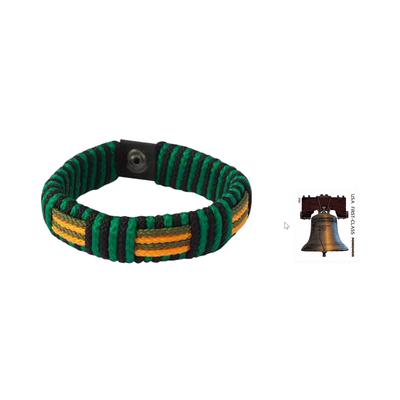 Men's wristband bracelet, 'Essence of Africa' - Men's Wristband Bracelet