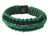 Men's wristband bracelet, 'Blue and Green Hausa' - Men's wristband bracelet thumbail
