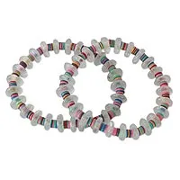 Beaded stretch bracelets, 'Odo Akoma' (pair) - Contemporary West African Eco-friendly Womens Bracelets