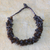 Recycled bead necklace, 'Midnight Fog' - Recycled bead necklace thumbail