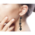 Recycled bead dangle earrings, 'Pretty Taupe' - Handcrafted Modern Recycled Glass Dangle Earrings (image 2i) thumbail