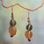 Recycled bead dangle earrings, 'Summer Fields' - Modern Recycled Glass Dangle Earrings thumbail