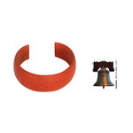 Leather cuff bracelet, 'Annula in Orange' - Leather cuff bracelet