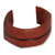 Leather cuff bracelet, 'Wend Konta in Cinnamon' - Leather cuff bracelet thumbail