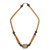 Bone beaded necklace, 'Yellow Laafi' - Bone beaded necklace
