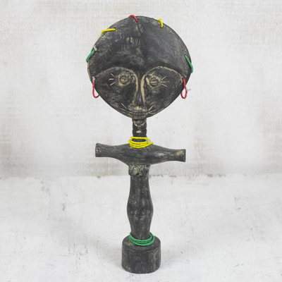Muñeca de fertilidad de madera, 'Ashanti Donkor' - Muñeca de fertilidad de madera