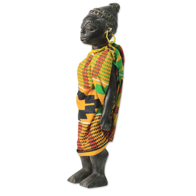 Wood sculpture, 'Ghana Queen Mother' - Wood sculpture