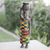 Wood sculpture, 'Homowo Festival II' - African Wood Sculpture with Cotton Kente (image 2) thumbail