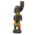 Holzskulptur „Häuptlingstrompeter“ - Handgefertigte Holzskulptur aus Afrika