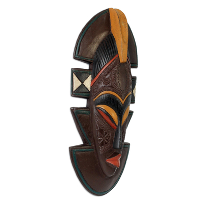 Afrikanische Holzmaske, 'Kekewa' - Original afrikanische Holzmaske von Hand geschnitzt