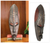 African wood mask, 'Royal Mask' - Original African Wood Mask with Embossed Aluminum