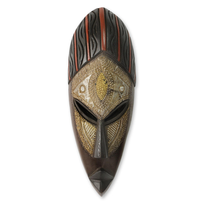 Máscara de madera africana - Máscara africana de madera tallada a mano