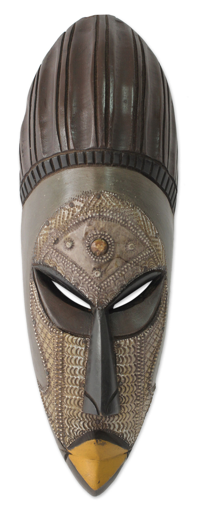 Hand Carved African Mask from Ghana