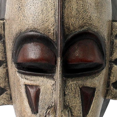 African mask, 'Ivoirian Avian Grace' - Hand Carved Guro Tribal African Mask