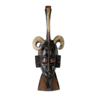 African mask, 'Peaceful Guro' - African Wood Mask