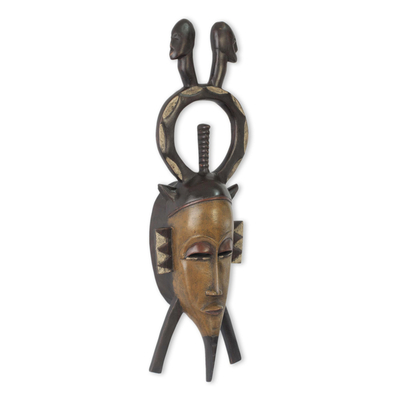 Maske aus ivorischem Holz - Afrikanische Maske des Guro-Stammes der Elfenbeinküste