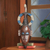 African mask, 'Ivoirian Flamingo Guardian' - Hand Carved Ivoirian African Mask (image 2) thumbail
