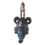 African mask, 'Guro Rooster' - Blue African Mask with Bird thumbail