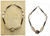 Bone beaded necklace, 'Anunyan' - Bone and Agate Artisan Crafted Necklace from Ghana thumbail