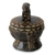 Wood decorative vessel, 'Baule Medicine Pot' - Hand Carved African Wood Replica Ceremonial Vessel with Lid (image 2b) thumbail