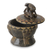 Wood decorative vessel, 'Baule Medicine Pot' - Hand Carved African Wood Replica Ceremonial Vessel with Lid