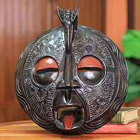 African wood mask, 'Sankofa' - African wood mask