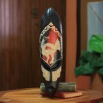 African wood mask, 'Sankofa Wisdom' - Original African Wood Mask