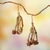 Ceramic and bauxite waterfall earrings, 'Empress' - Artisan Crafted Beaded Earrings from Africa