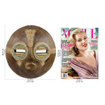 African wall mask, 'Tears of Joy' - Hand Crafted Authentic African Beaded Wood Mask from Ghana