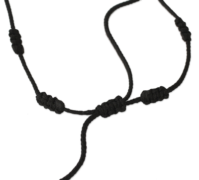 Herren-Halskette mit Holzanhänger, „Wofa Adam“ – Halskette mit afrikanischer Maske für Herrenschmuck