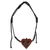 Holzanhänger-Halskette für Männer, 'Kwele Ghost Love'. - Afrikanische Maskenhalskette für Herrenschmuck