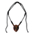 Men's wood pendant necklace, 'Deer Mask' - African Mask Necklace for Men's Jewellery