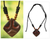 Men's wood pendant necklace, 'Okwonkwo' - Brave Igbo Warrior Mask Necklace for Men (image 2) thumbail